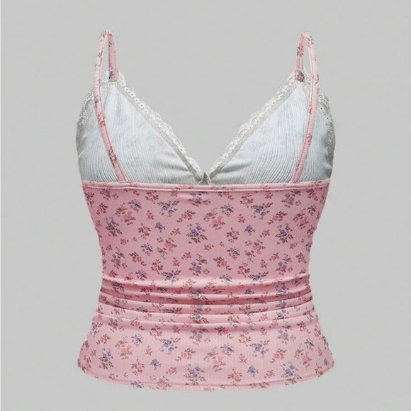 Women's Lace Trim Tank Top Bundle - Olive, Purple, Pink - Picture 7 of 7